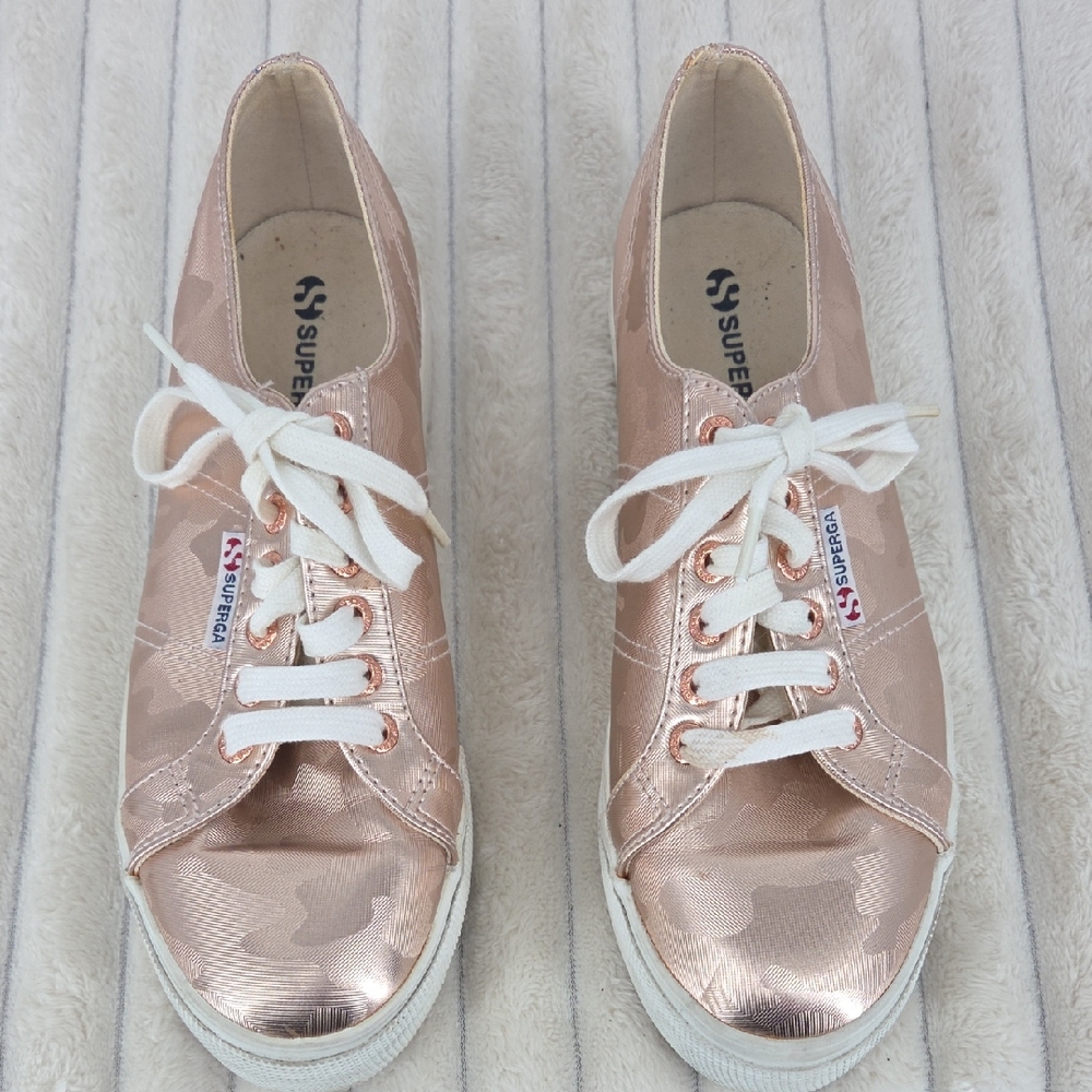 Superga Women's Metallic Pink Sneakers